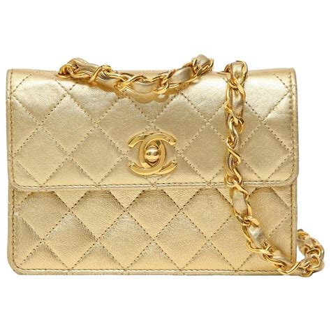 gold leather vintage chanel bags